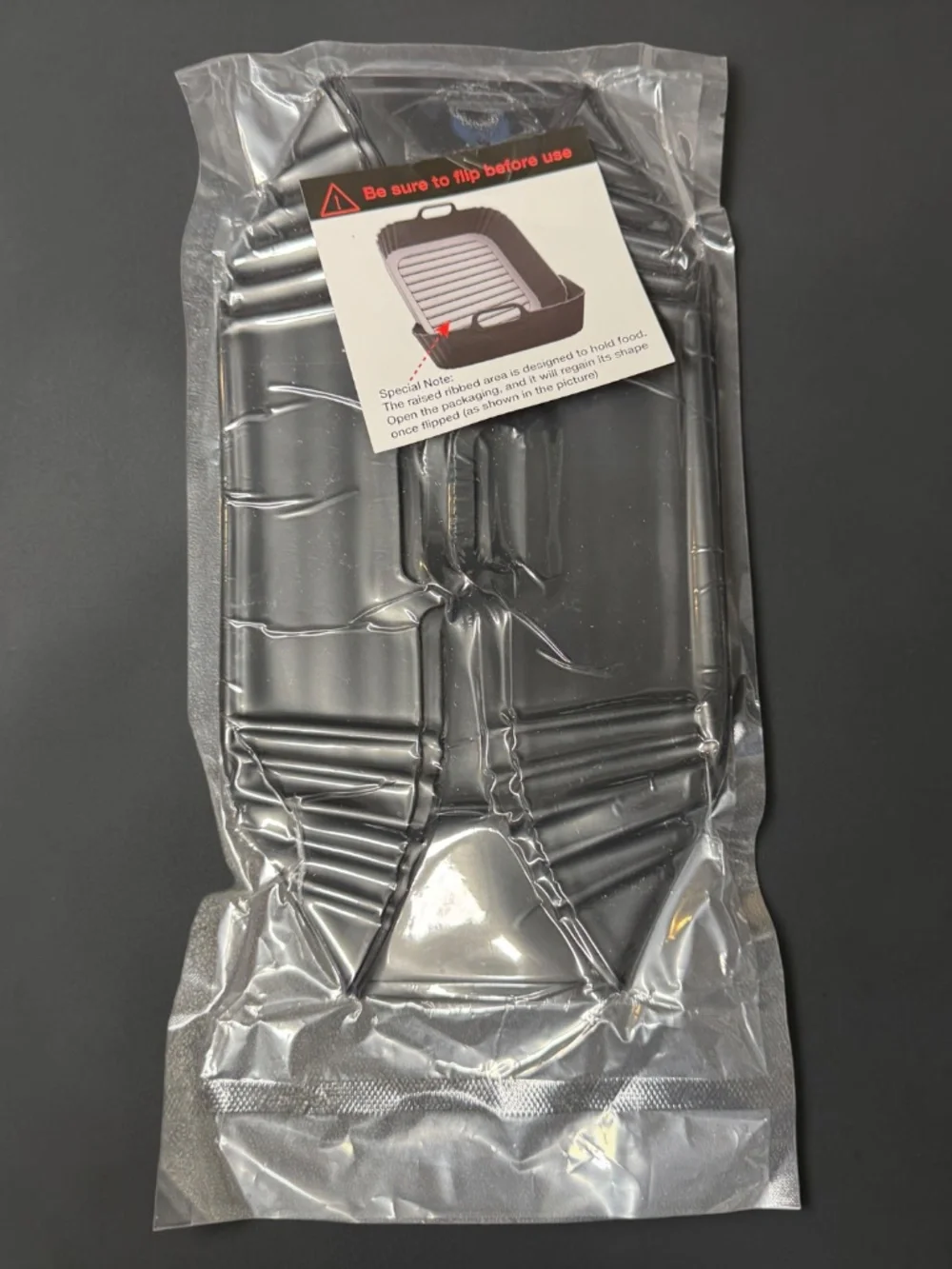 Reusable Silicone Air Fryer Liner Tray Nonstick Basket Insert w Handles NWT